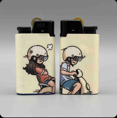 فندک ست دختر و پسر موتور سوار